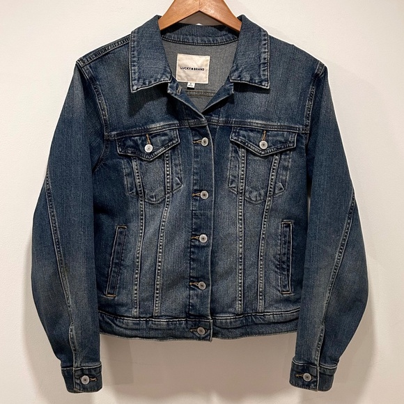 Lucky Brand Jackets & Blazers - Lucky Brand Tomboy Trucker Women's Denim Jacket - Medium - Blue Vintage Wash